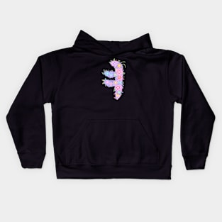 "ㅕ" Floral Letter Hangeul Kids Hoodie